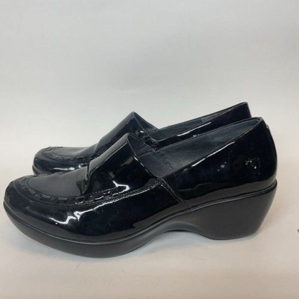 Ariat Black Leather Patent Western Casual Clog Shoes Women Size 10B - Picture 11 of 12